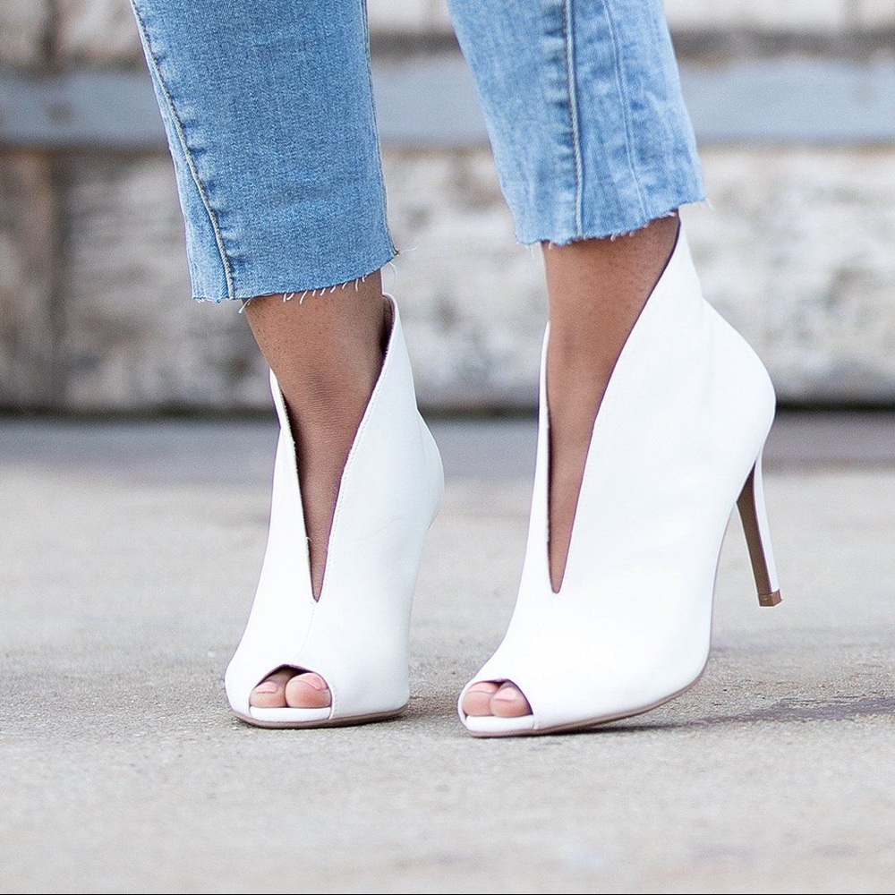 Front Slit Peep Toe Izzi Shootie Bootie Heels